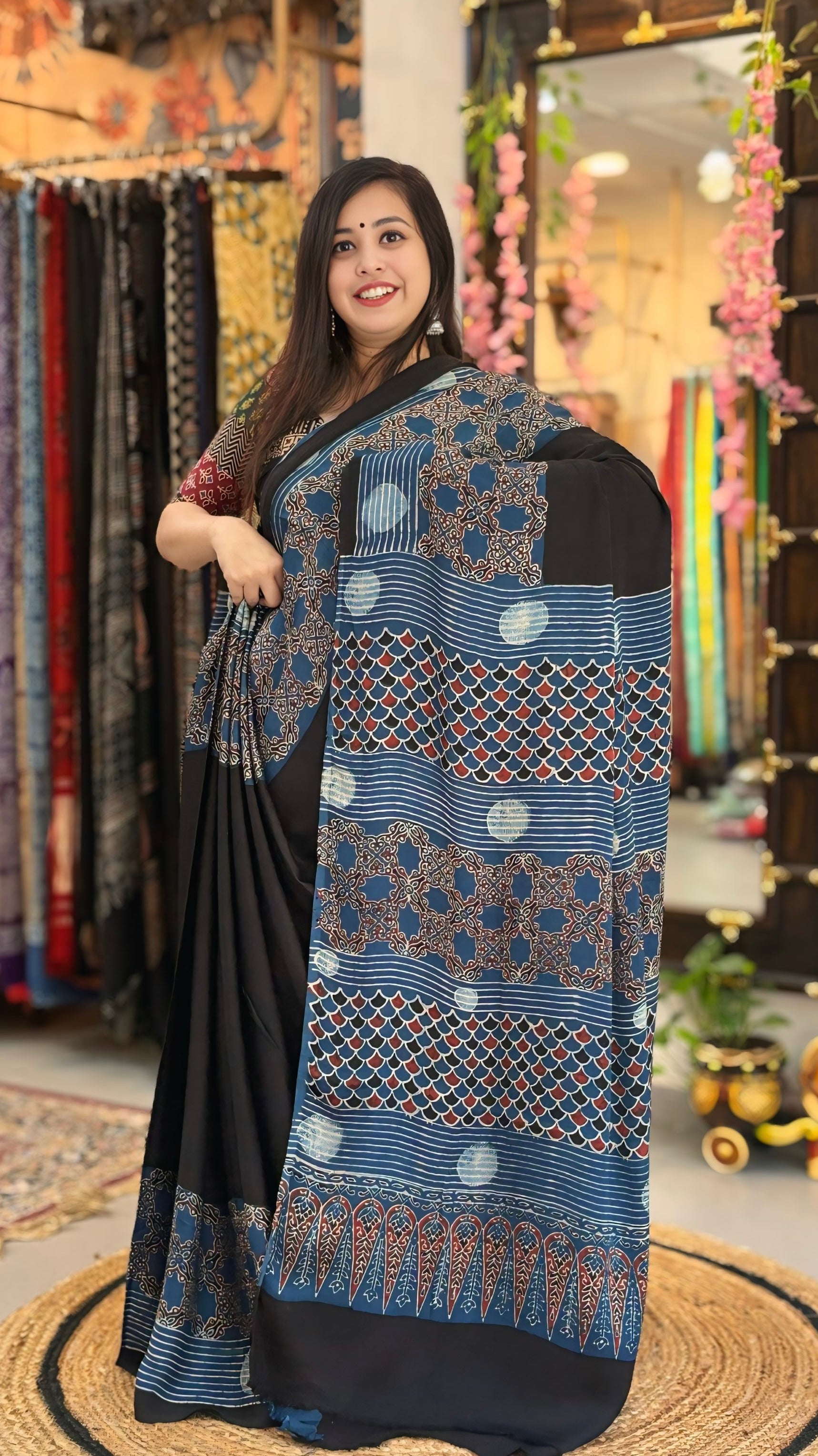 Saumya - Pure Ajrak Modal Silk