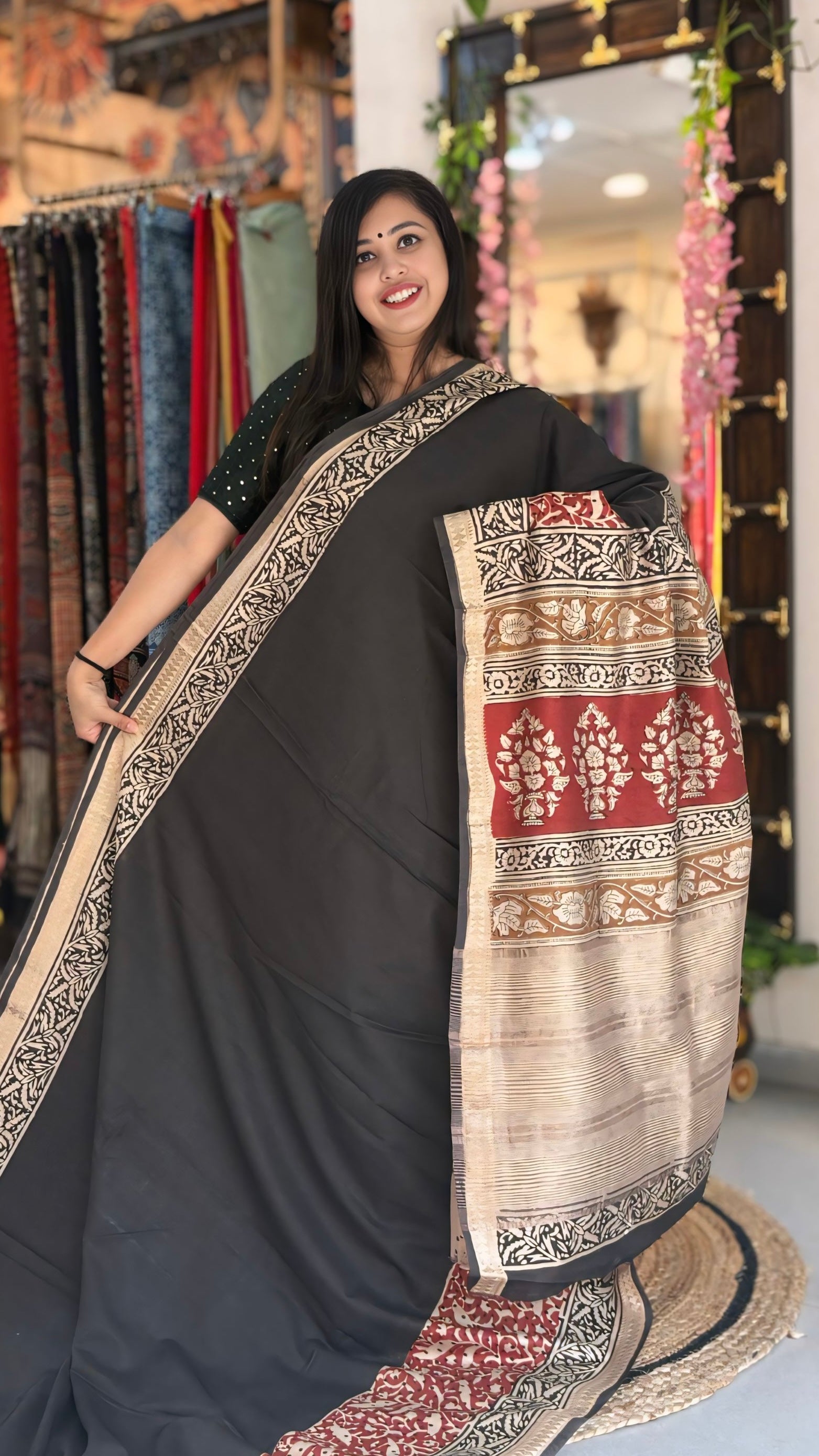Black Kashvi Drape