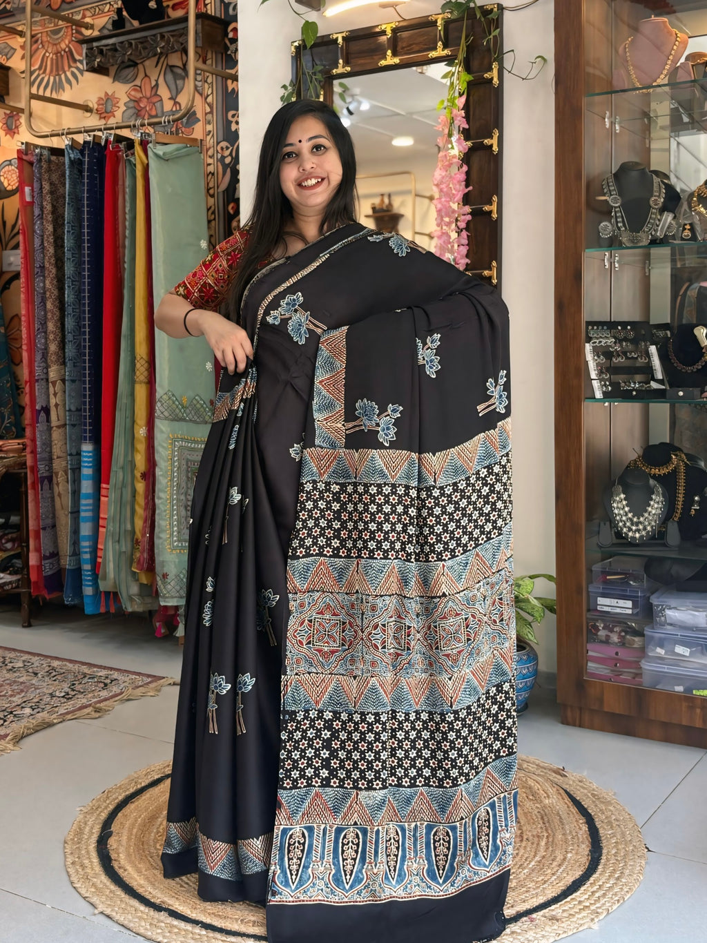 Rasika - Pure Ajrak Modal Silk