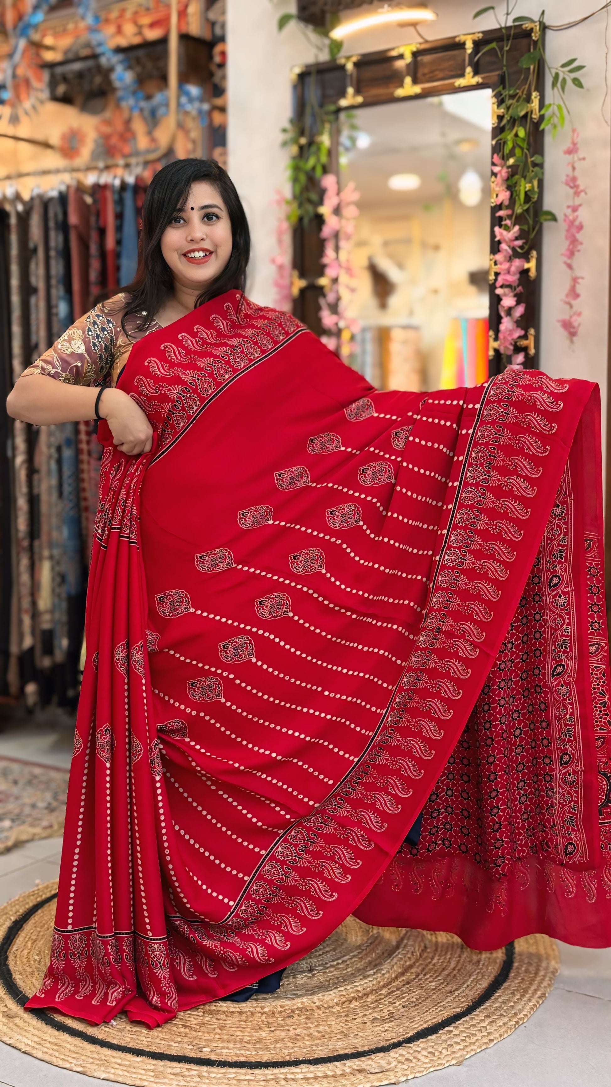 Saavi - Pure Ajrak Modal Silk