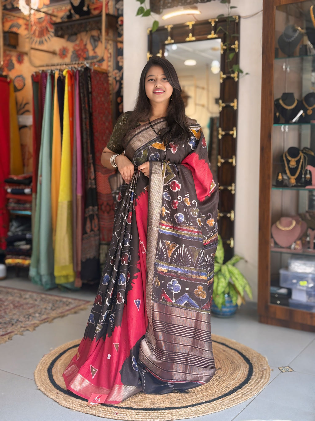 Tarang - Hand Batik Maheshwari Saree