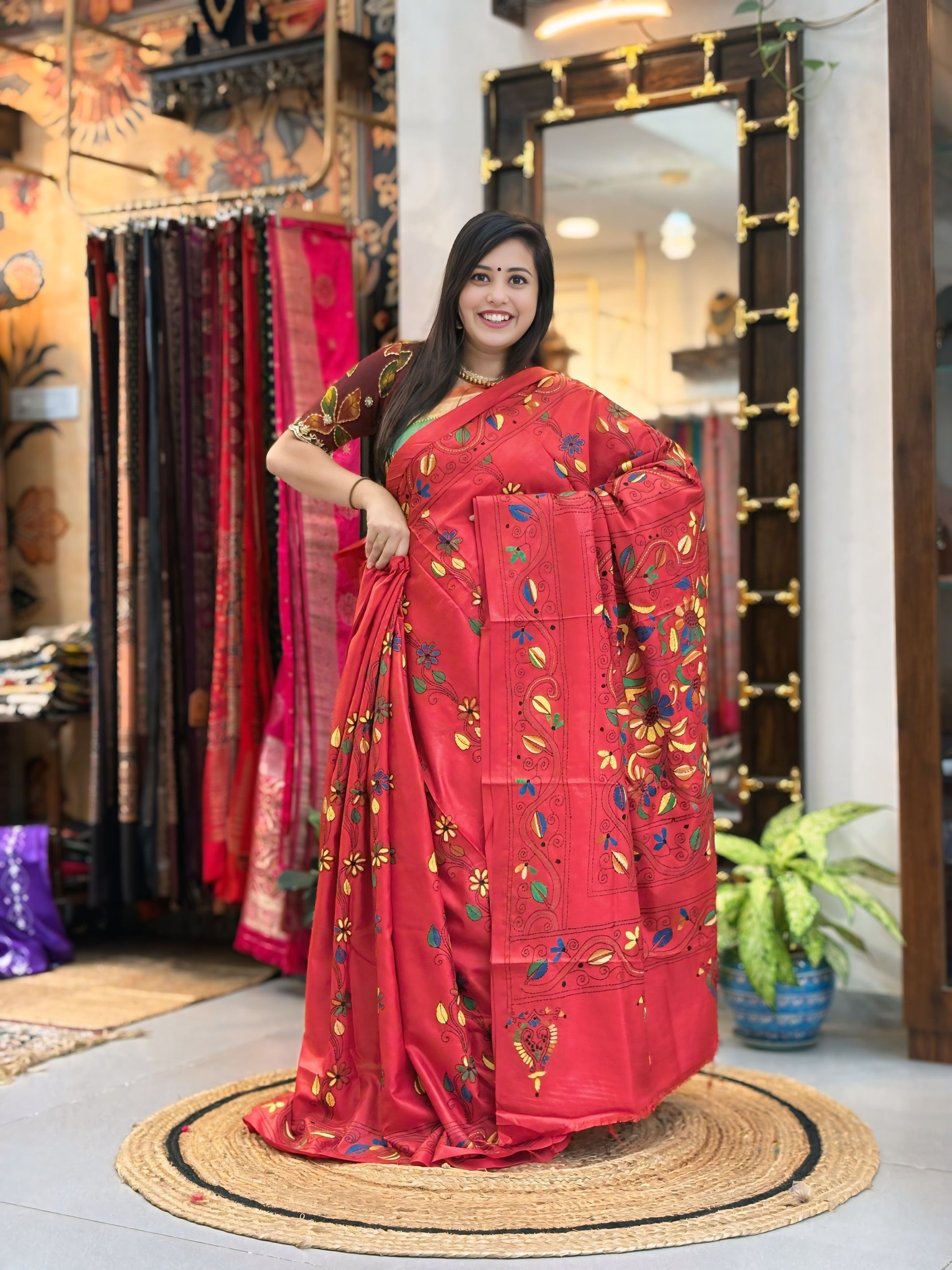 Lalima - Katha Dupian Silk Saree