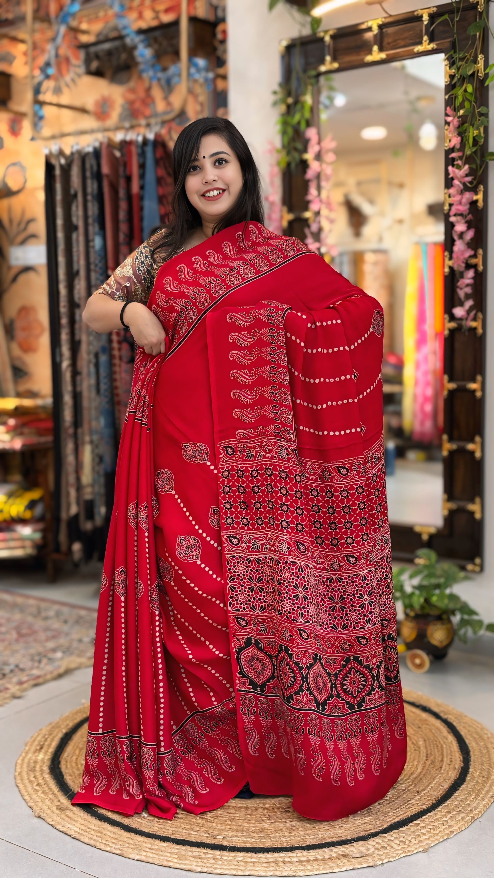 Saavi - Pure Ajrak Modal Silk