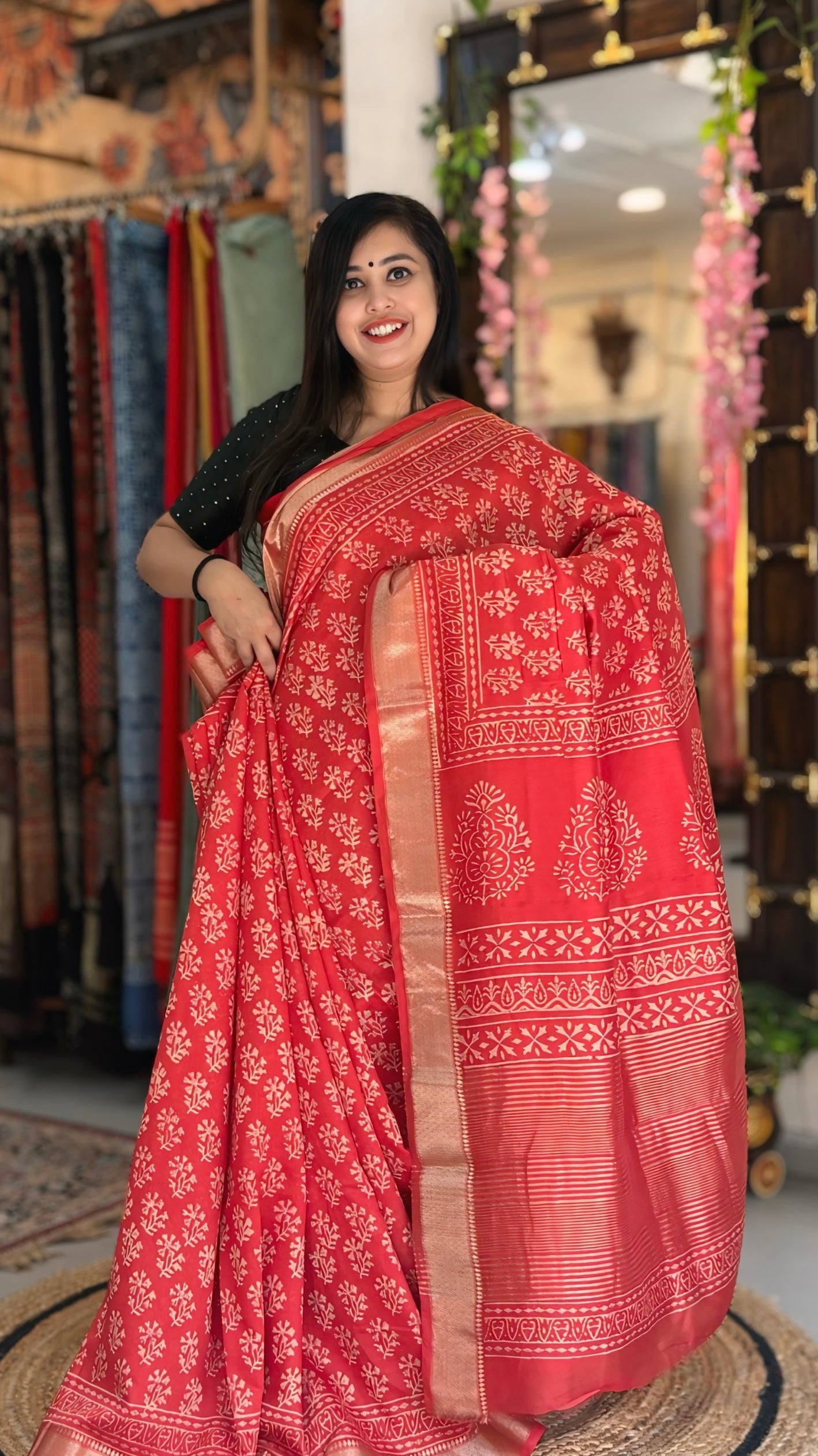 Ruby- Maheshwari Silk