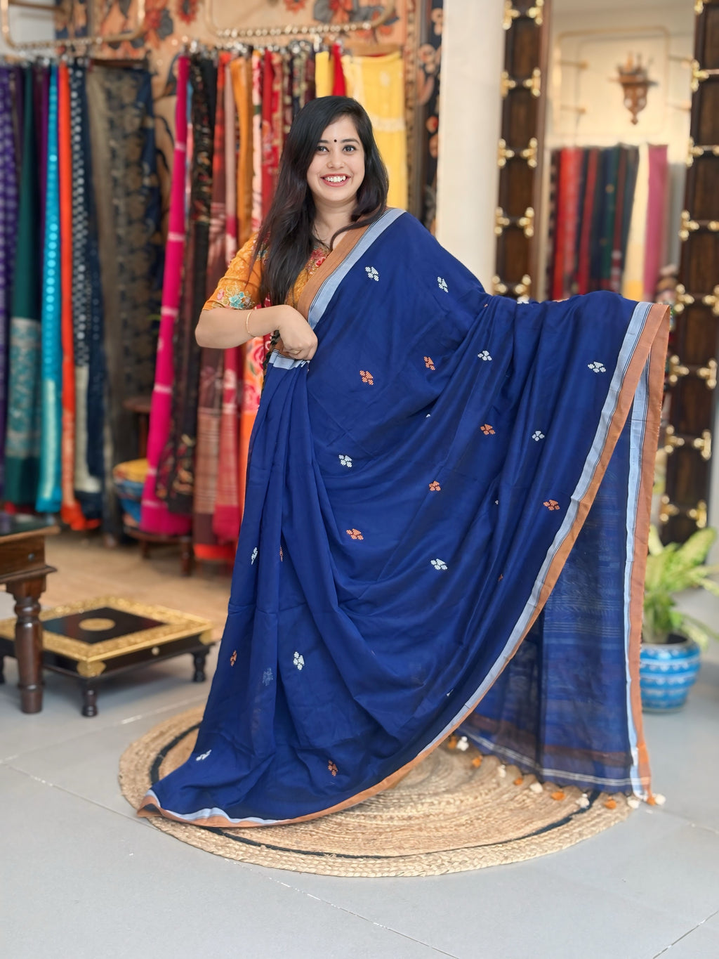 Meghvalli - Bhujori Khadi Cotton Saree