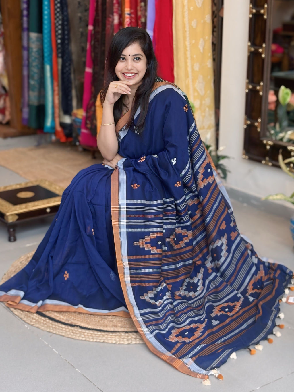 Meghvalli - Bhujori Khadi Cotton Saree