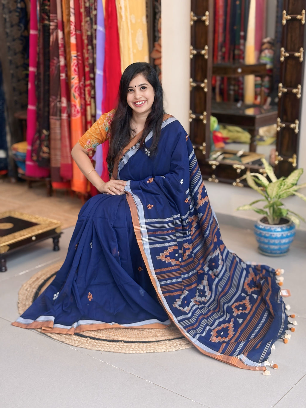 Meghvalli - Bhujori Khadi Cotton Saree