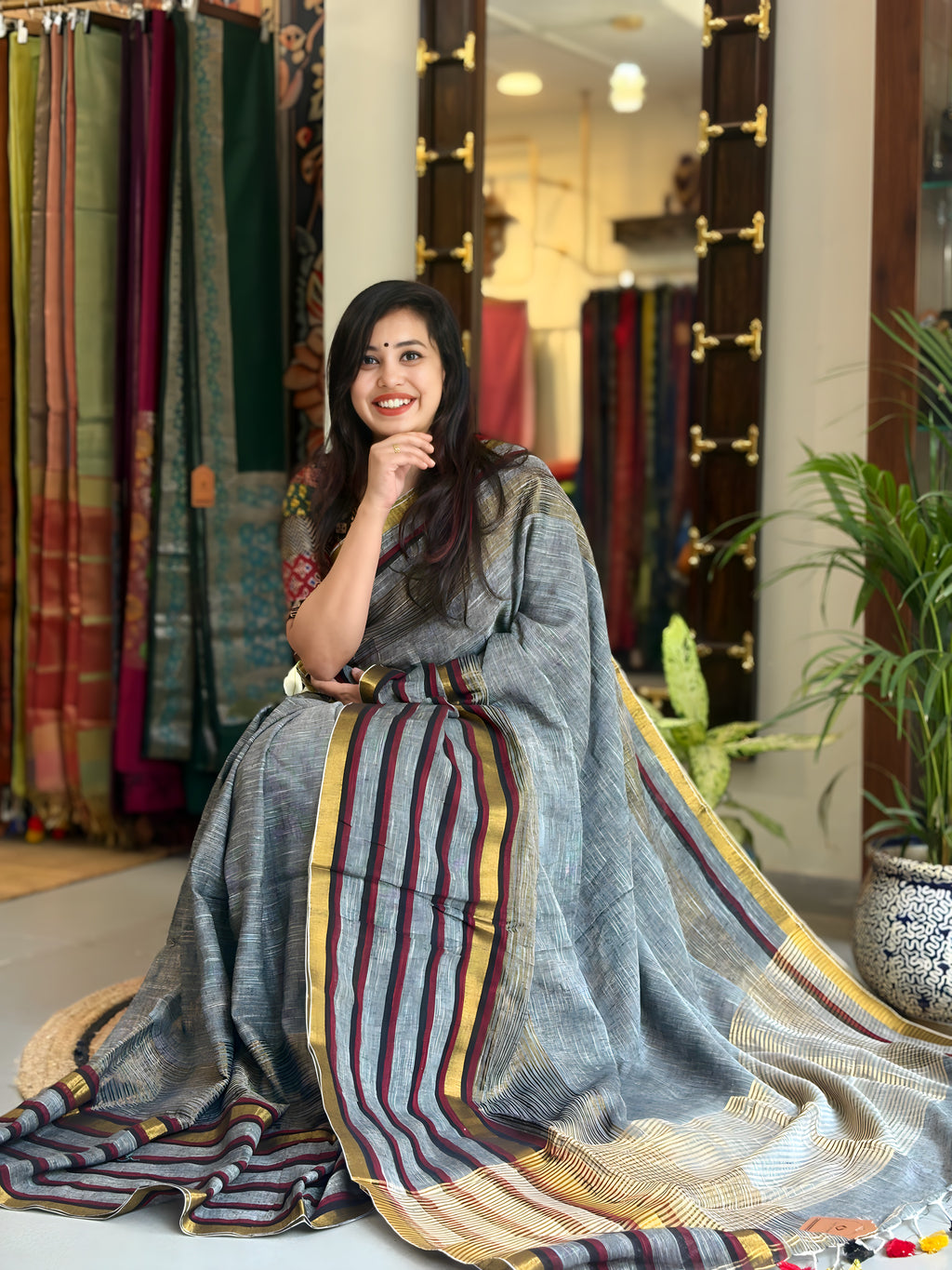 Linen Saree 022