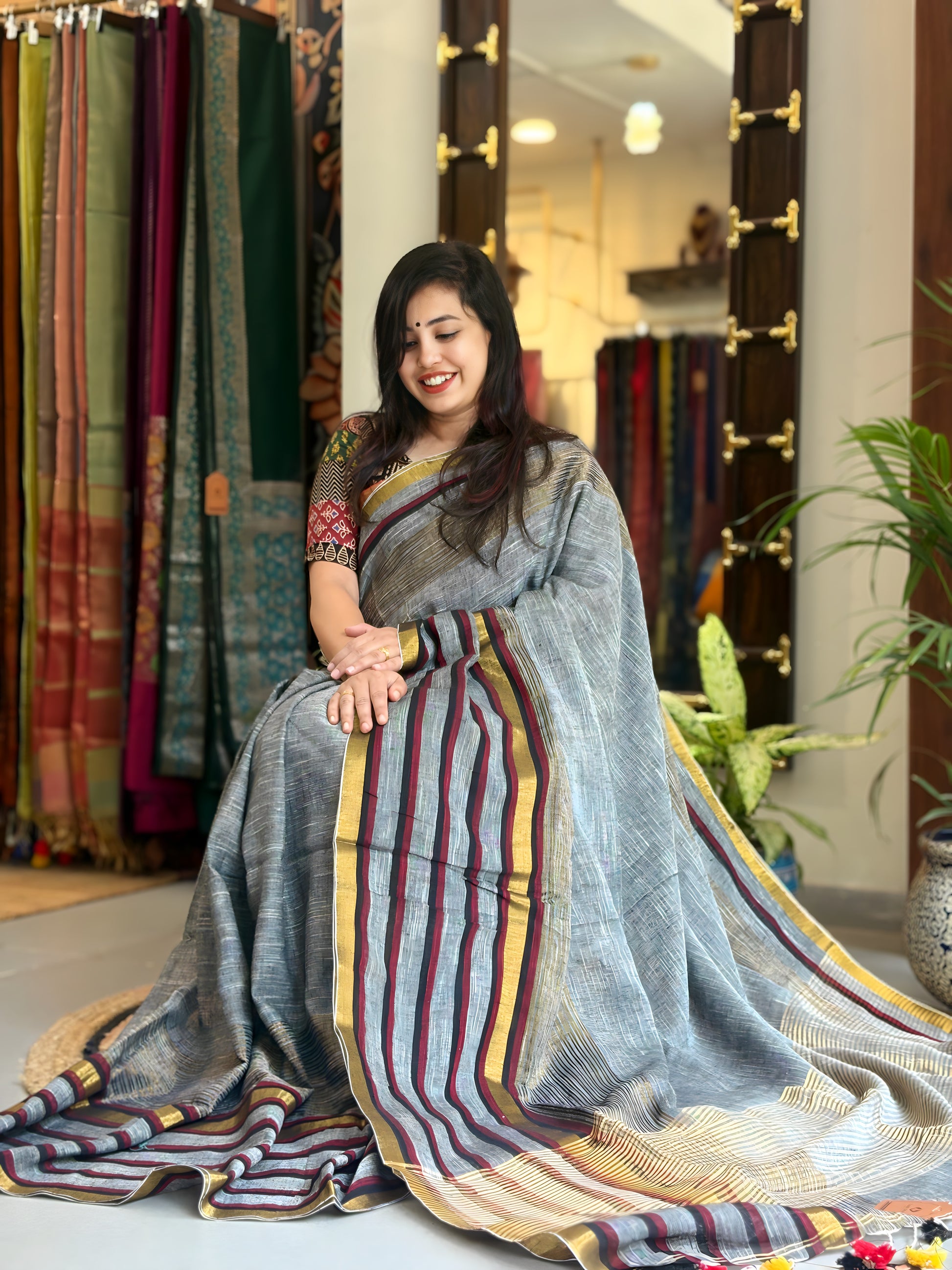 Linen Saree 022